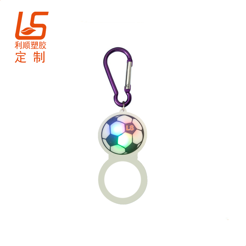 定制PVC軟膠水瓶扣 夜間警示燈LED水瓶扣