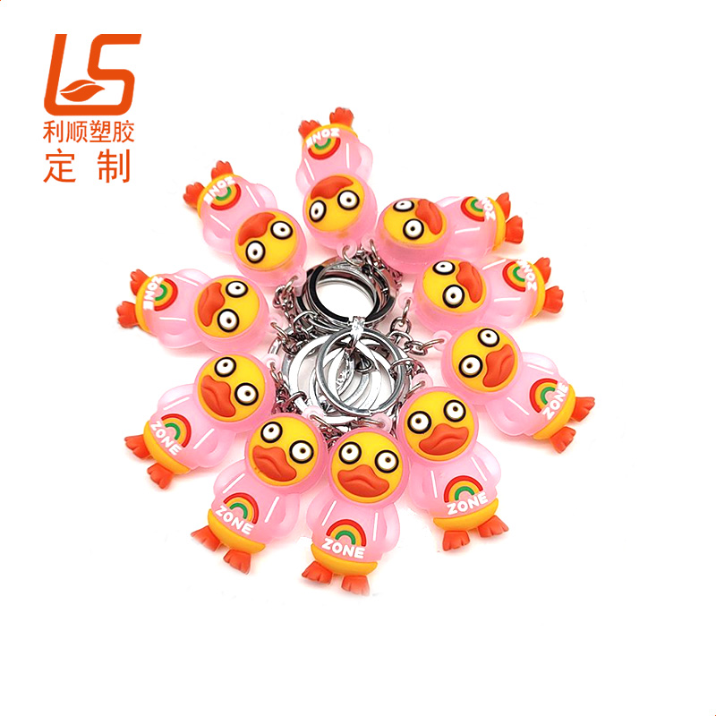 卡通LED發光鑰匙扣_pvc軟膠帶燈鑰匙扣LED發光公仔鑰匙扣 (1)